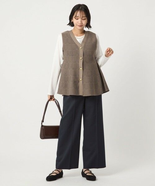 green label relaxing / グリーンレーベル リラクシング ベスト | ペプラム ジレ ニット プルオーバー -ウォッシャブル- | 詳細19