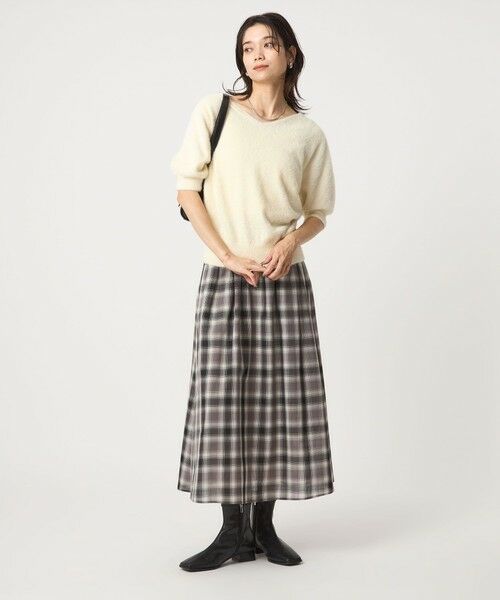 green label relaxing / グリーンレーベル リラクシング ニット・セーター | フラッフフェザー 2WAY ショートスリーブ ニット プルオーバー -ウォッシャブル- | 詳細4