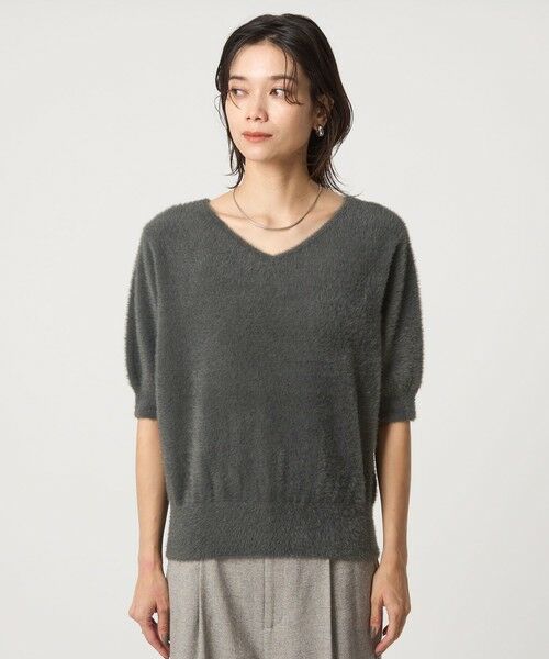 green label relaxing / グリーンレーベル リラクシング ニット・セーター | フラッフフェザー 2WAY ショートスリーブ ニット プルオーバー -ウォッシャブル- | 詳細7