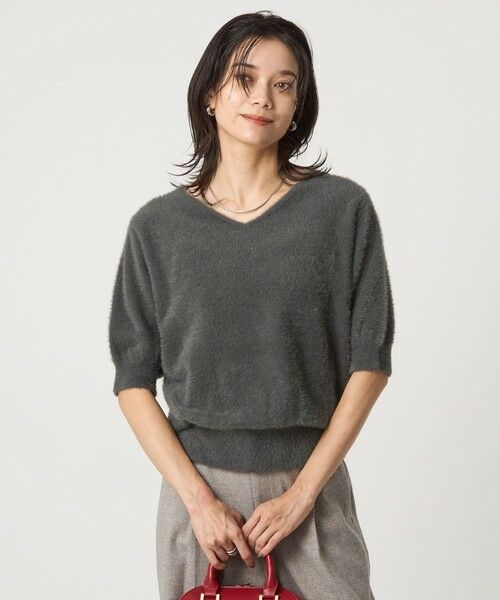 green label relaxing / グリーンレーベル リラクシング ニット・セーター | フラッフフェザー 2WAY ショートスリーブ ニット プルオーバー -ウォッシャブル- | 詳細5