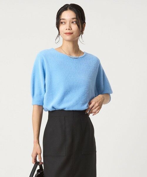 green label relaxing / グリーンレーベル リラクシング ニット・セーター | フラッフフェザー 2WAY ショートスリーブ ニット プルオーバー -ウォッシャブル- | 詳細20