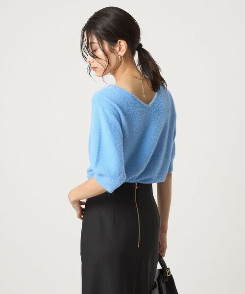 green label relaxing / グリーンレーベル リラクシング ニット・セーター | フラッフフェザー 2WAY ショートスリーブ ニット プルオーバー -ウォッシャブル- | 詳細21