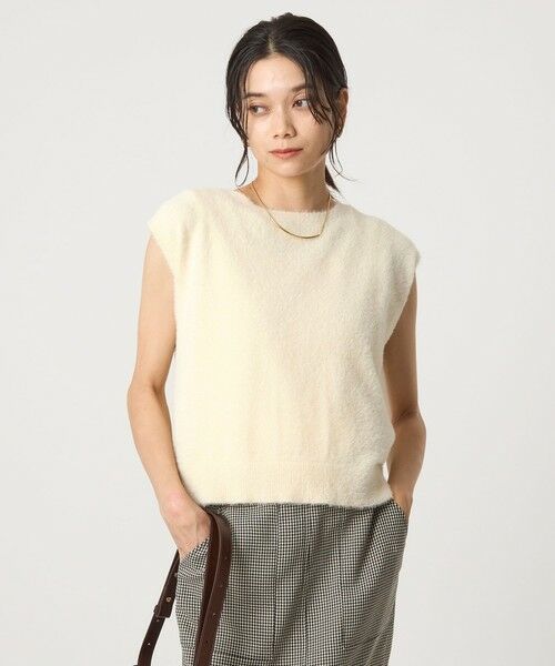 green label relaxing / グリーンレーベル リラクシング ニット・セーター | フラッフフェザー 2WAY フレンチスリーブ ニット -ウォッシャブル- | 詳細4