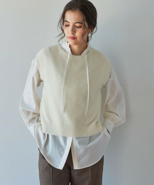 セール】 フラッフフェザー 2WAY フレンチスリーブ ニット