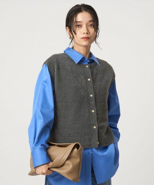 green label relaxing / グリーンレーベル リラクシング ニット・セーター | フラッフフェザー 2WAY フレンチスリーブ ニット -ウォッシャブル- | 詳細14