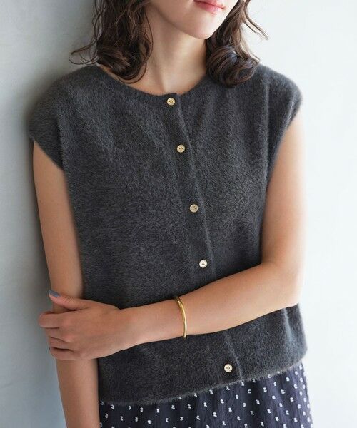 green label relaxing / グリーンレーベル リラクシング ニット・セーター | フラッフフェザー 2WAY フレンチスリーブ ニット -ウォッシャブル- | 詳細8