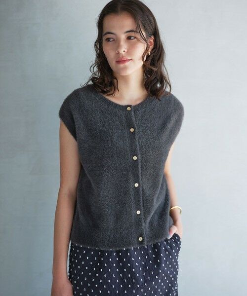 green label relaxing / グリーンレーベル リラクシング ニット・セーター | フラッフフェザー 2WAY フレンチスリーブ ニット -ウォッシャブル- | 詳細10