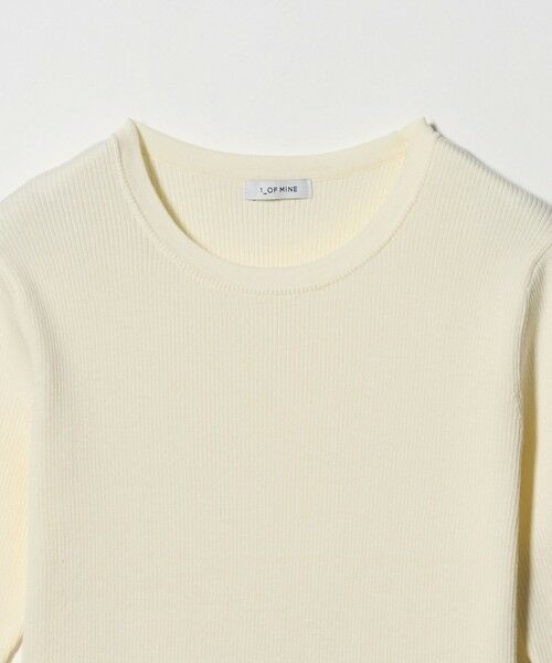 green label relaxing / グリーンレーベル リラクシング ニット・セーター | ＜1_OF MINE＞リブ クルーネック 5分袖 ニット プルオーバー | 詳細7