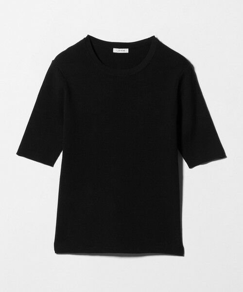 green label relaxing / グリーンレーベル リラクシング ニット・セーター | ＜1_OF MINE＞リブ クルーネック 5分袖 ニット プルオーバー | 詳細13