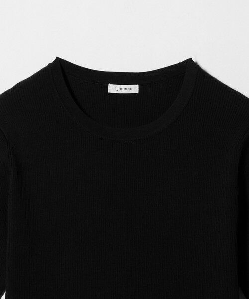green label relaxing / グリーンレーベル リラクシング ニット・セーター | ＜1_OF MINE＞リブ クルーネック 5分袖 ニット プルオーバー | 詳細15