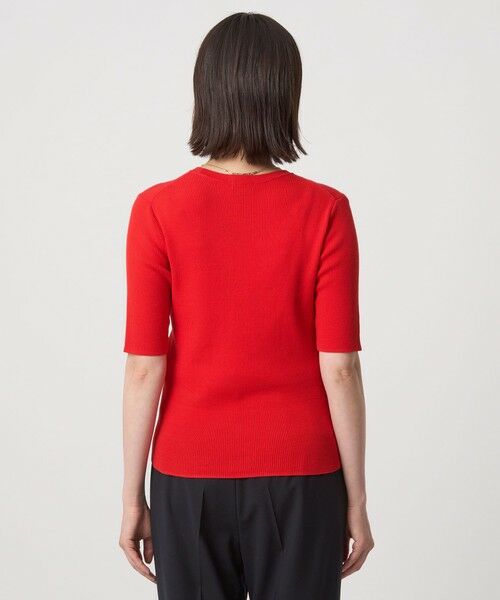 green label relaxing / グリーンレーベル リラクシング ニット・セーター | ＜1_OF MINE＞リブ クルーネック 5分袖 ニット プルオーバー | 詳細21