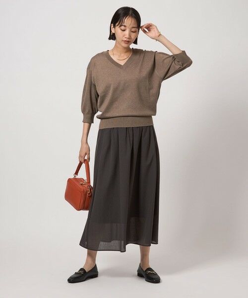 green label relaxing / グリーンレーベル リラクシング ニット・セーター | ブライトフォルム Vネック ニット プルオーバー | 詳細23