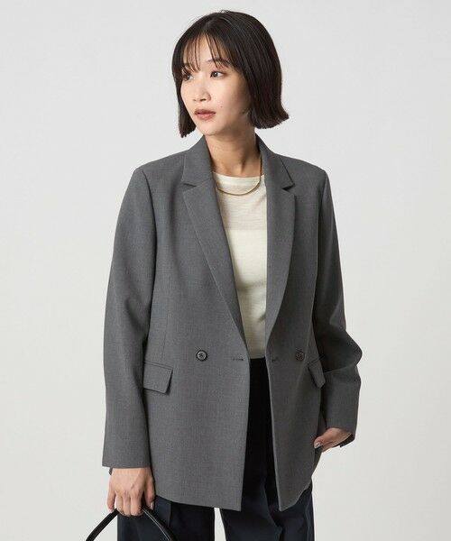 green label relaxing / グリーンレーベル リラクシング テーラードジャケット | ダブルクロス ダブル ジャケット ウォッシャブル ストレッチ | 詳細12