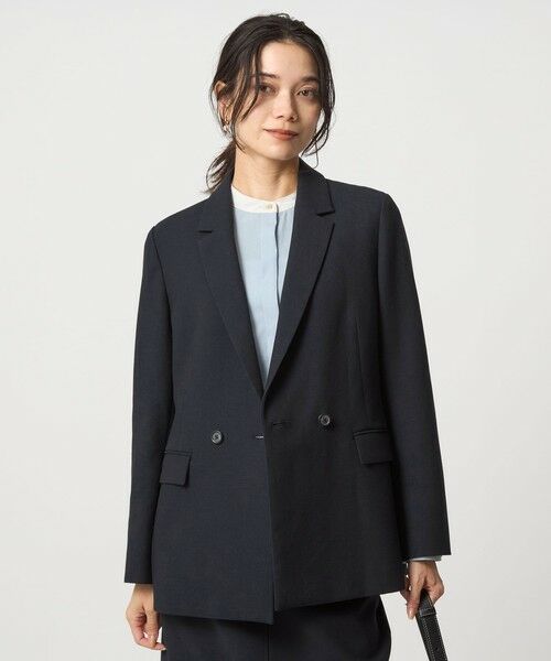 green label relaxing / グリーンレーベル リラクシング テーラードジャケット | ダブルクロス ダブル ジャケット ウォッシャブル ストレッチ | 詳細22