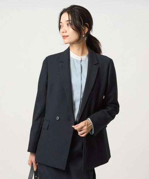 green label relaxing / グリーンレーベル リラクシング テーラードジャケット | ダブルクロス ダブル ジャケット ウォッシャブル ストレッチ | 詳細27