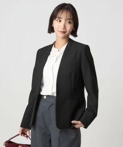 【美品】green label relaxingノーカラージャケット green label relaxing ジャケット ノーカラージャケット