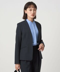 【美シルエット♡ノーカラー】グリーンレーベルリラクシング　パンツスーツ　S~M ✨極美品✨グリーンレーベルリラクシング パンツスーツ ノー