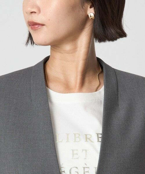 green label relaxing / グリーンレーベル リラクシング ノーカラージャケット | ダブルクロス ノーラペル ジャケット ウォッシャブル ストレッチ | 詳細12