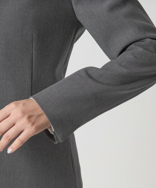 green label relaxing / グリーンレーベル リラクシング ノーカラージャケット | ダブルクロス ノーラペル ジャケット ウォッシャブル ストレッチ | 詳細13