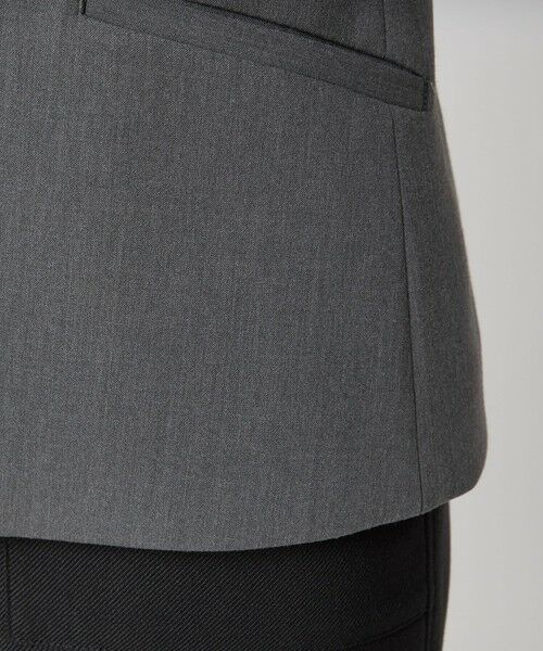 green label relaxing / グリーンレーベル リラクシング ノーカラージャケット | ダブルクロス ノーラペル ジャケット ウォッシャブル ストレッチ | 詳細15