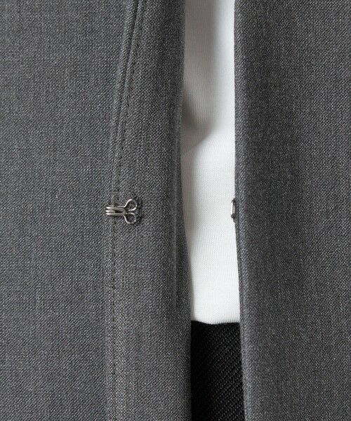 green label relaxing / グリーンレーベル リラクシング ノーカラージャケット | ダブルクロス ノーラペル ジャケット ウォッシャブル ストレッチ | 詳細17