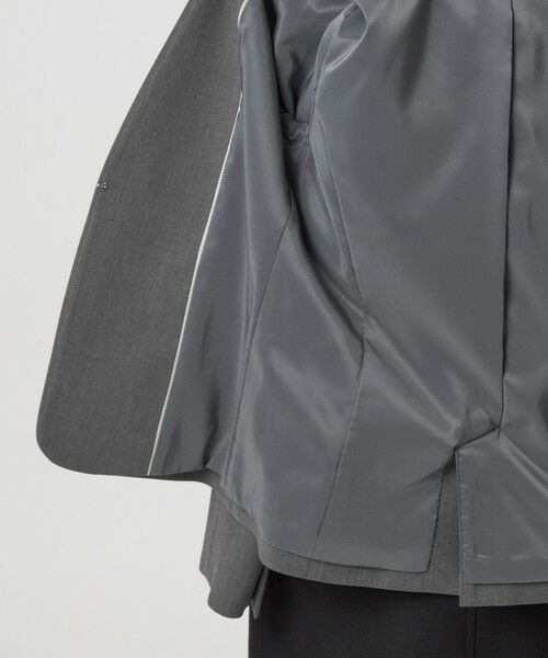green label relaxing / グリーンレーベル リラクシング ノーカラージャケット | ダブルクロス ノーラペル ジャケット ウォッシャブル ストレッチ | 詳細18