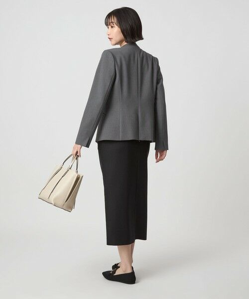 green label relaxing / グリーンレーベル リラクシング ノーカラージャケット | ダブルクロス ノーラペル ジャケット ウォッシャブル ストレッチ | 詳細8