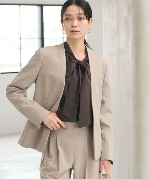 【美品】グリーンレーベルリラクシング　ノーラペル ジャケット　スカート　スーツ 楽天市場】グリーンレーベルリラクシング ノーラペルの通販