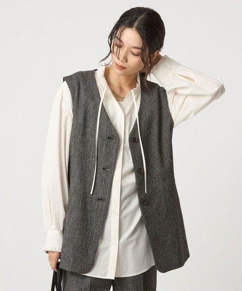 green label relaxing / グリーンレーベル リラクシング ベスト | メランジツイル ジレ -ウォッシャブル- | 詳細8