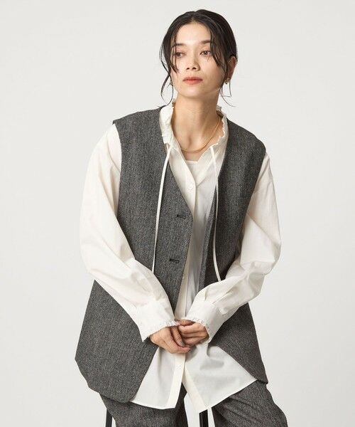 green label relaxing / グリーンレーベル リラクシング ベスト | メランジツイル ジレ -ウォッシャブル- | 詳細9