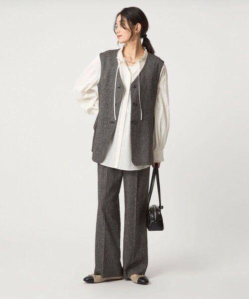 green label relaxing / グリーンレーベル リラクシング ベスト | メランジツイル ジレ -ウォッシャブル- | 詳細11