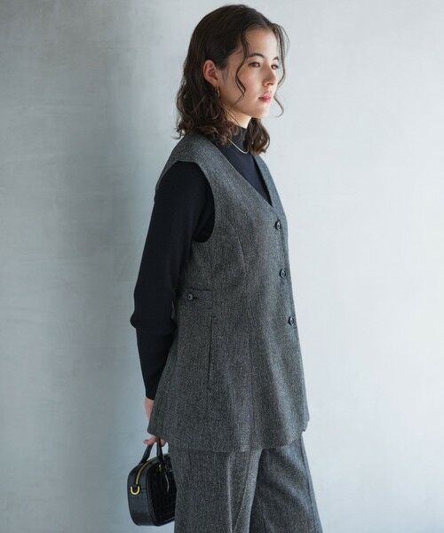 green label relaxing / グリーンレーベル リラクシング ベスト | メランジツイル ジレ -ウォッシャブル- | 詳細3