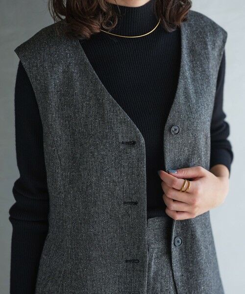 green label relaxing / グリーンレーベル リラクシング ベスト | メランジツイル ジレ -ウォッシャブル- | 詳細5