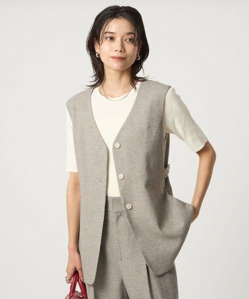 green label relaxing / グリーンレーベル リラクシング ベスト | メランジツイル ジレ -ウォッシャブル- | 詳細28