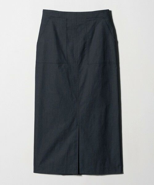 green label relaxing / グリーンレーベル リラクシング ロング・マキシ丈スカート | ［size SHORTあり］キチントボトムス Iライン スリム タイト スカート シャンブレー | 詳細8