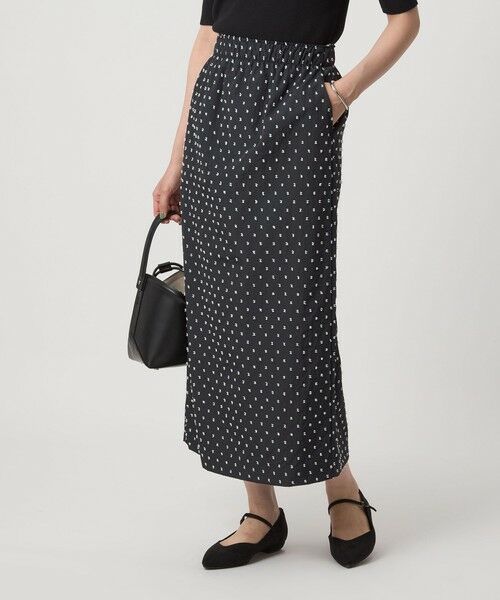 green label relaxing / グリーンレーベル リラクシング ロング・マキシ丈スカート | ドットジャカード タイト スカート | 詳細10