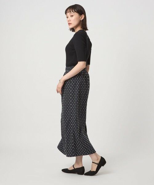 green label relaxing / グリーンレーベル リラクシング ロング・マキシ丈スカート | ドットジャカード タイト スカート | 詳細13