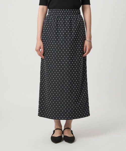 green label relaxing / グリーンレーベル リラクシング ロング・マキシ丈スカート | ドットジャカード タイト スカート | 詳細14
