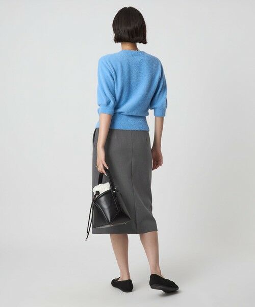 green label relaxing / グリーンレーベル リラクシング ミニ・ひざ丈スカート | ダブルクロス タイト スカート ウォッシャブル ストレッチ | 詳細10