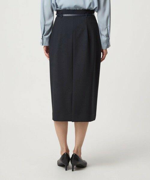 green label relaxing / グリーンレーベル リラクシング ミニ・ひざ丈スカート | ダブルクロス タイト スカート ウォッシャブル ストレッチ | 詳細24