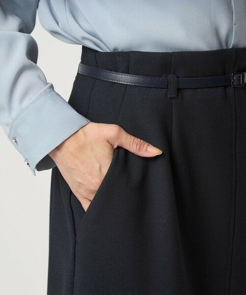 green label relaxing / グリーンレーベル リラクシング ミニ・ひざ丈スカート | ダブルクロス タイト スカート ウォッシャブル ストレッチ | 詳細26