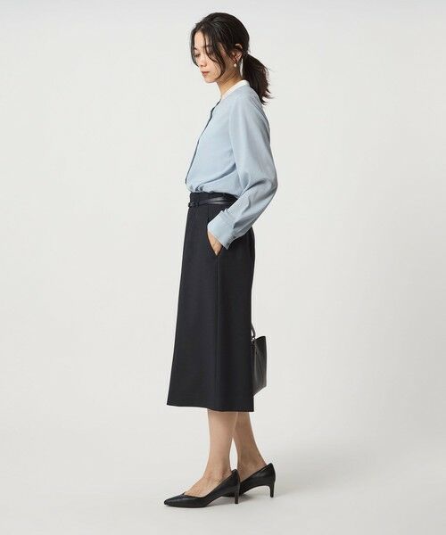 green label relaxing / グリーンレーベル リラクシング ミニ・ひざ丈スカート | ダブルクロス タイト スカート ウォッシャブル ストレッチ | 詳細19