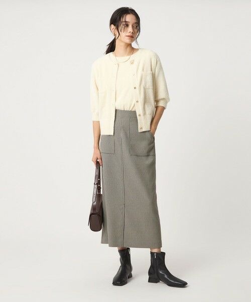 green label relaxing / グリーンレーベル リラクシング ロング・マキシ丈スカート | ［size SHORTあり］キチントボトムス Iライン スリム タイト スカート | 詳細4