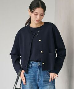 green label relaxing / グリーンレーベル リラクシング カーディガン・ボレロ | フォルム ゴールドカラーボタン ニット カーディガン ウォッシャブル