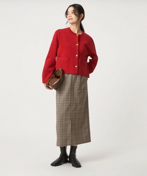 green label relaxing / グリーンレーベル リラクシング カーディガン・ボレロ | フォルム ゴールドカラーボタン ニット カーディガン ウォッシャブル | 詳細11