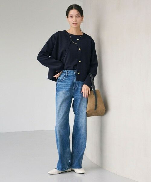 green label relaxing / グリーンレーベル リラクシング カーディガン・ボレロ | フォルム ゴールドカラーボタン ニット カーディガン ウォッシャブル | 詳細20