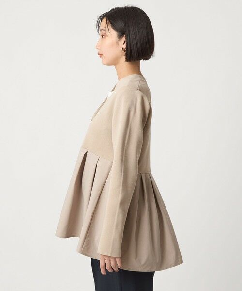 green label relaxing / グリーンレーベル リラクシング カーディガン・ボレロ | ドッキング ペプラム Vネック ニット カーディガン -ウォッシャブル- | 詳細11