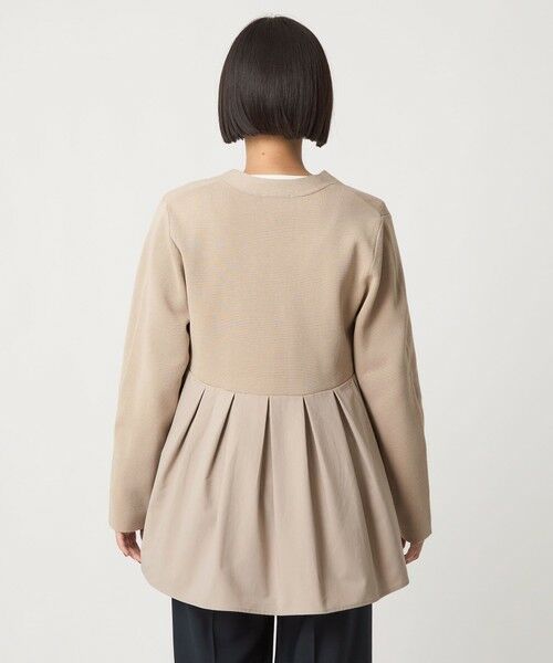 green label relaxing / グリーンレーベル リラクシング カーディガン・ボレロ | ドッキング ペプラム Vネック ニット カーディガン -ウォッシャブル- | 詳細12