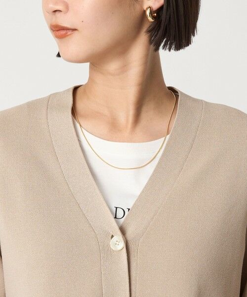 green label relaxing / グリーンレーベル リラクシング カーディガン・ボレロ | ドッキング ペプラム Vネック ニット カーディガン -ウォッシャブル- | 詳細13