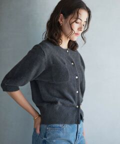 【美品】BLACK LABEL グレー カーディガン　Lサイズ⭐️ green label relaxing / グリーンレーベル リラクシング